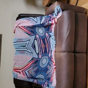 Oversized tribal geometric scarf wrap